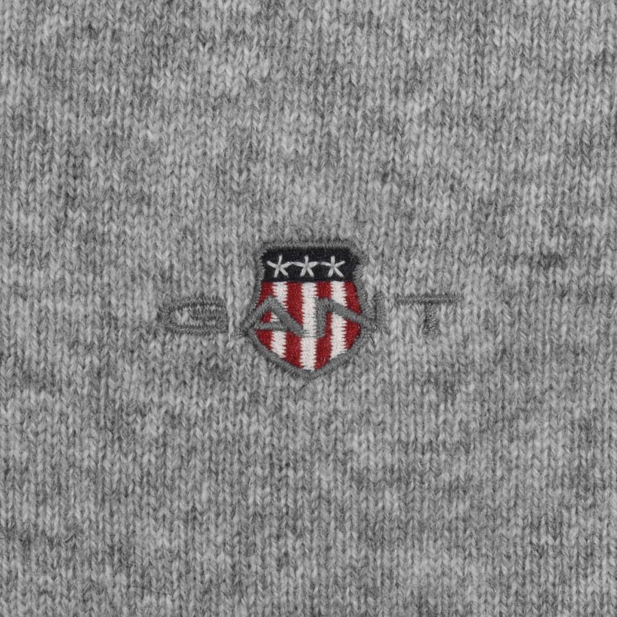 Image number 3 for Gant Superfine Lambswool Polo Grey