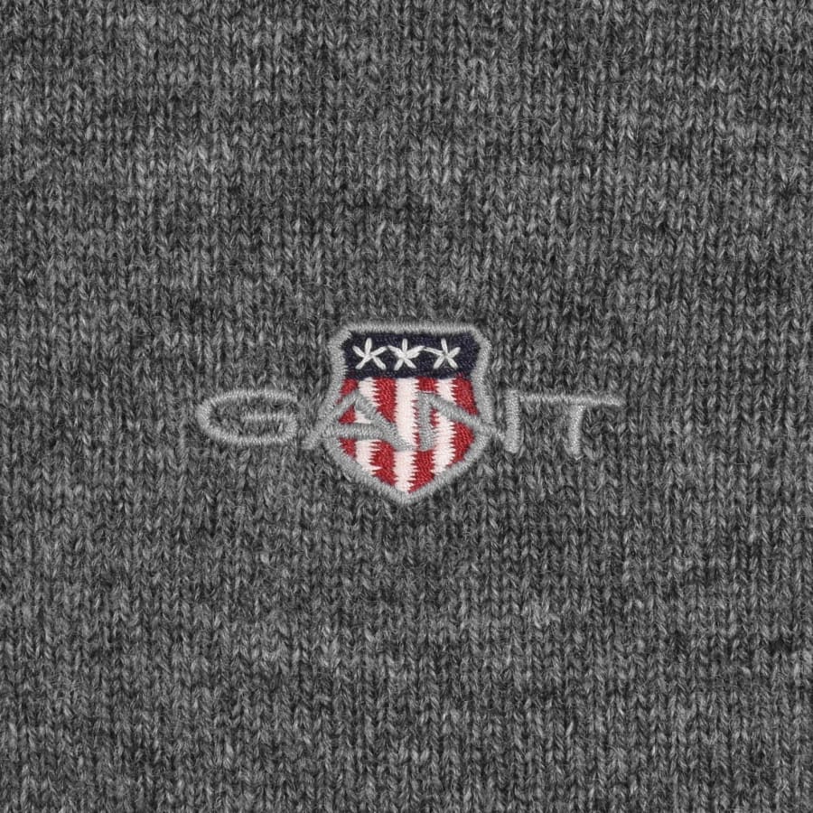 Image number 3 for Gant Superfine Lambswool Polo Grey