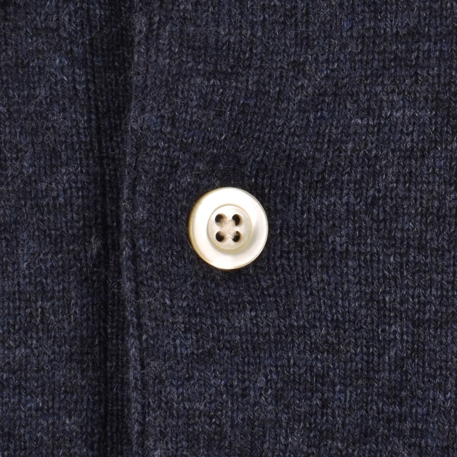 Image number 4 for Gant Superfine Lambswool Polo Dark Navy