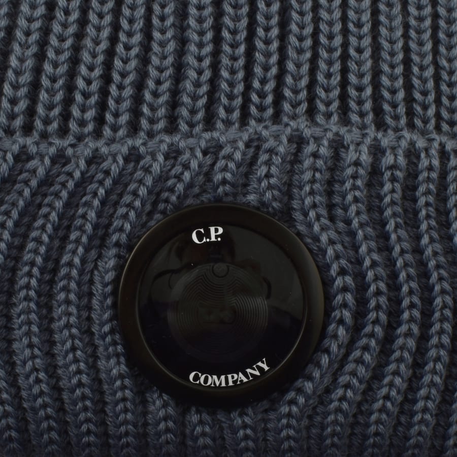 Image number 3 for CP Company Lens Beanie Hat Blue