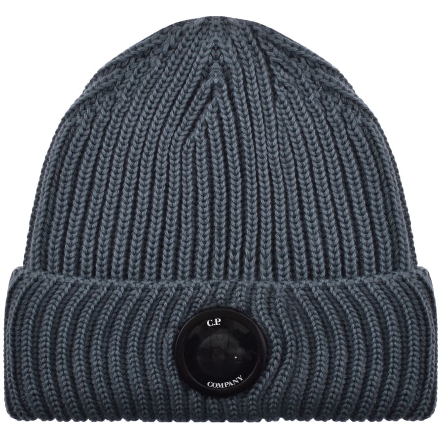 Image number 1 for CP Company Lens Beanie Hat Blue