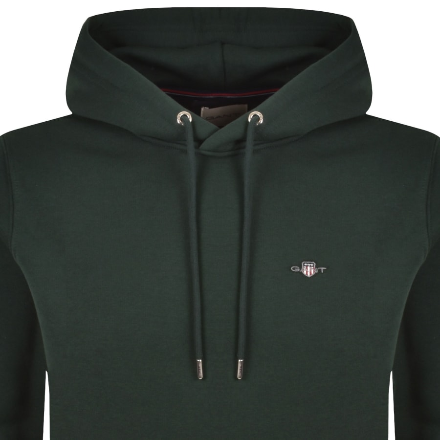 Image number 2 for Gant Regular Fit Shield Hoodie Green