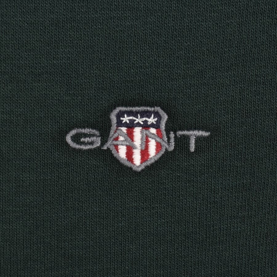 Image number 3 for Gant Regular Fit Shield Hoodie Green