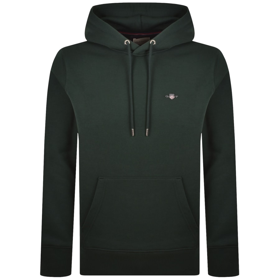 Image number 1 for Gant Regular Fit Shield Hoodie Green