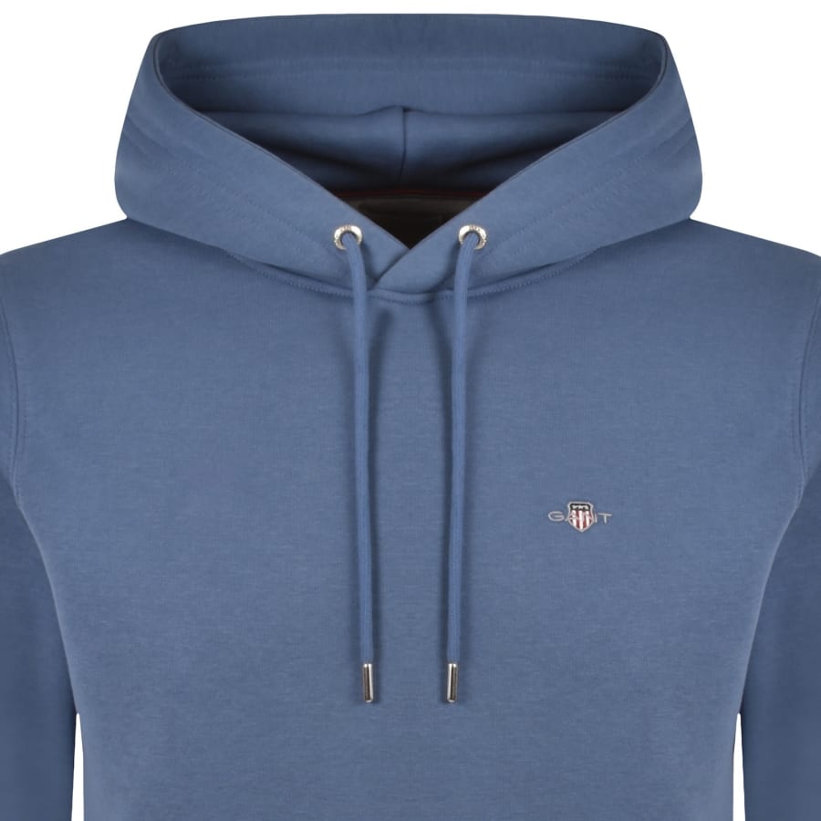 Image number 2 for Gant Regular Fit Shield Hoodie Blue