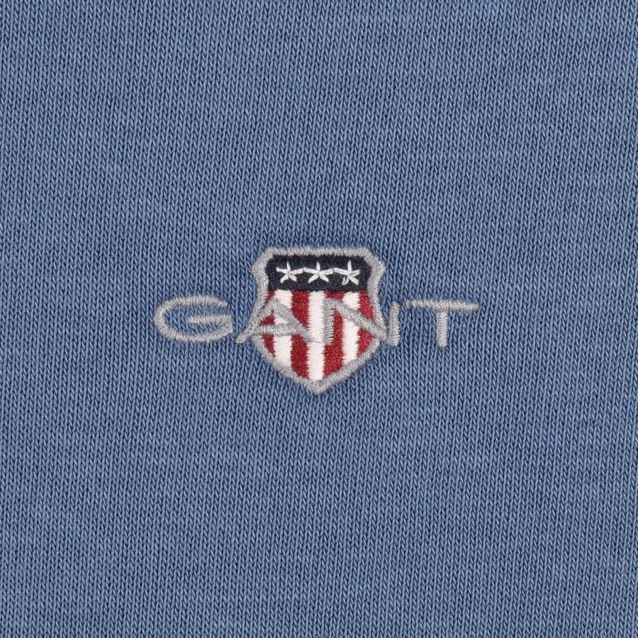 Image number 3 for Gant Regular Fit Shield Hoodie Blue