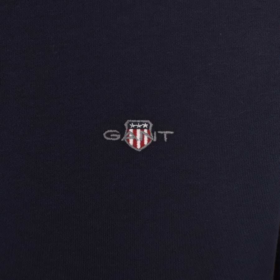 Image number 3 for Gant Shield Half Zip Sweatshirt Navy