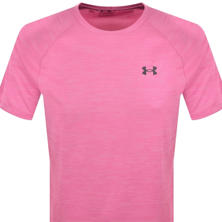 Image number 2 for Under Armour Tech Textured T Shirt Pink