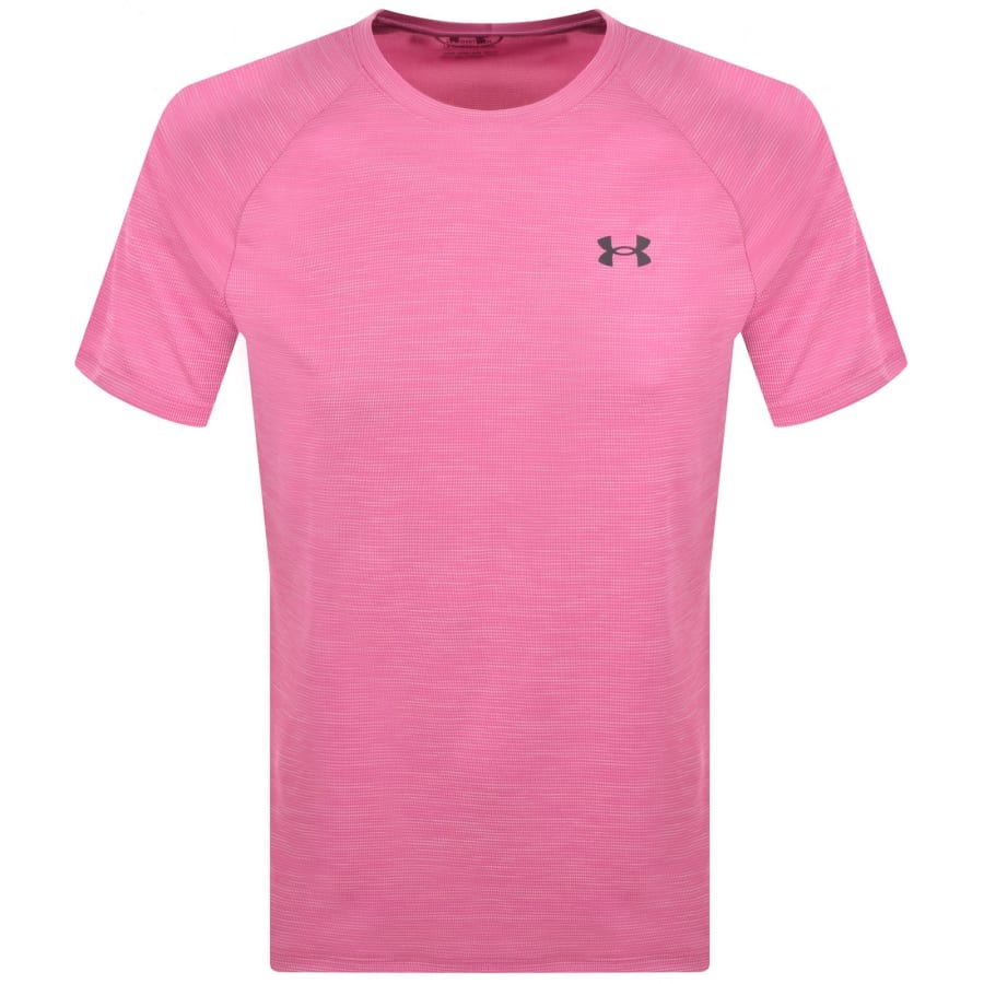 Image number 1 for Under Armour Tech Textured T Shirt Pink