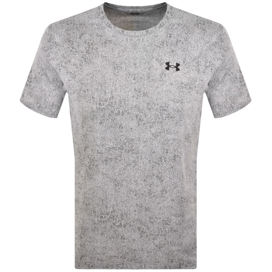 Image number 1 for Under Armour Tech Pixelate T Shirt Mod Grey