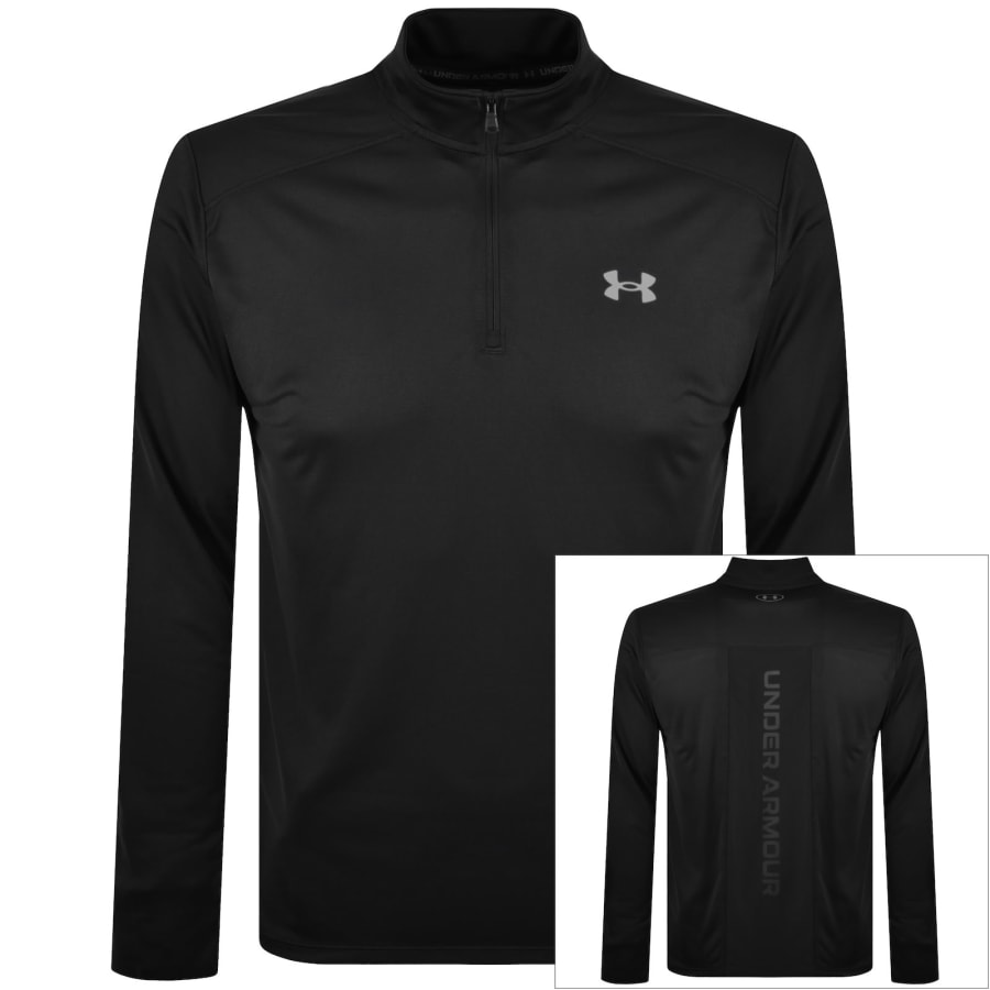 Image number 1 for Under Armour Utility Quarter Zip T Shirt Black