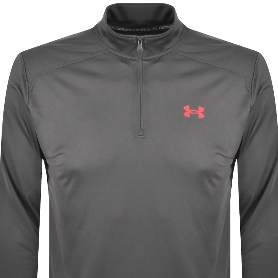 Image number 3 for Under Armour Tech Utility Quarter Zip T Shirt Grey