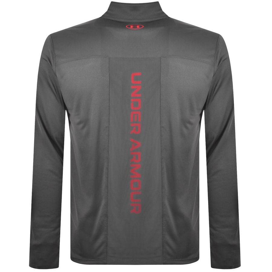 Image number 5 for Under Armour Tech Utility Quarter Zip T Shirt Grey