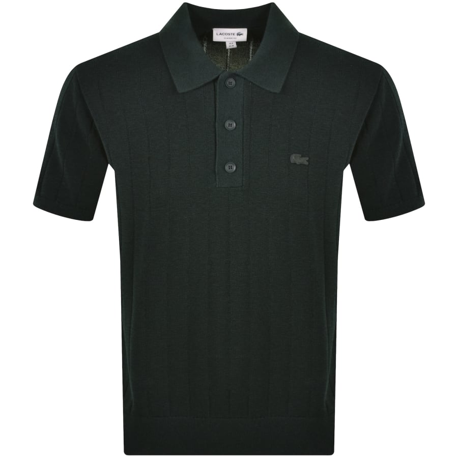 Image number 1 for Lacoste Knit Polo Shirt Green