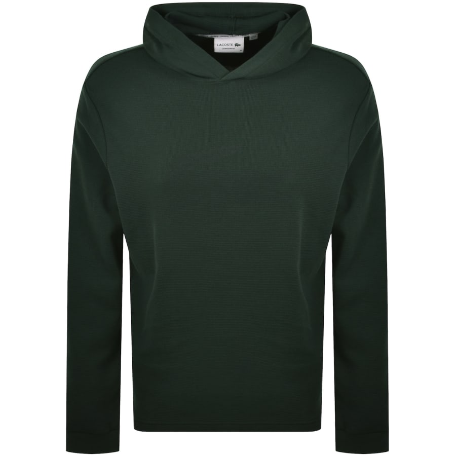 Image number 1 for Lacoste Lounge Waffle Hoodie Green