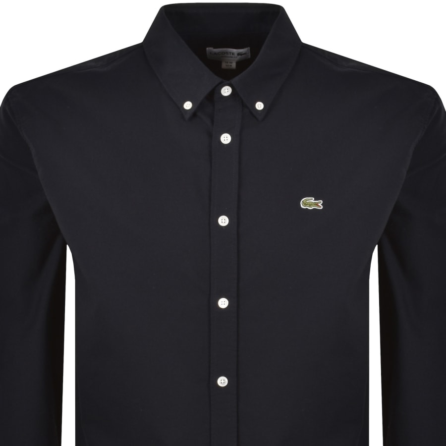 Image number 2 for Lacoste Woven Long Sleeved Shirt Navy