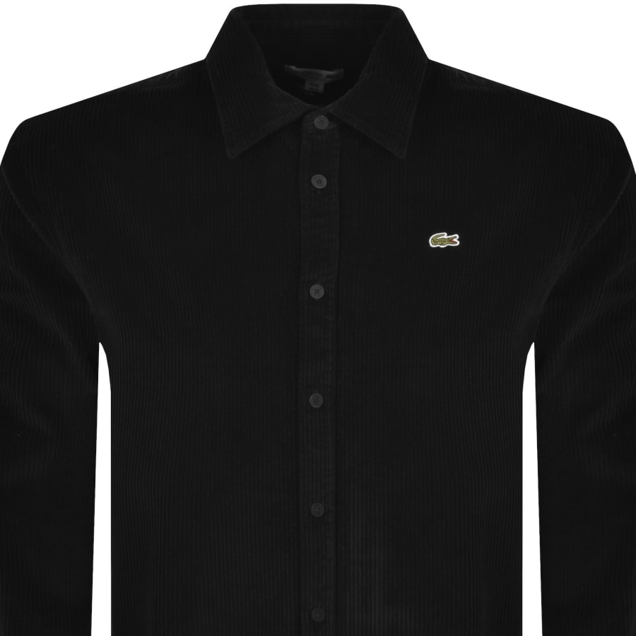 Image number 2 for Lacoste Corduroy Long Sleeved Shirt Black