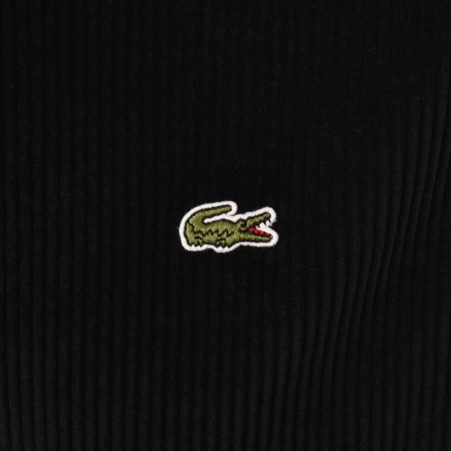 Image number 3 for Lacoste Corduroy Long Sleeved Shirt Black
