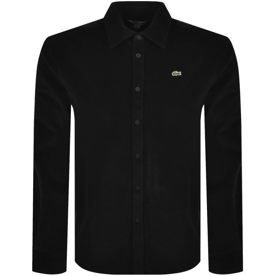 Image number 1 for Lacoste Corduroy Long Sleeved Shirt Black