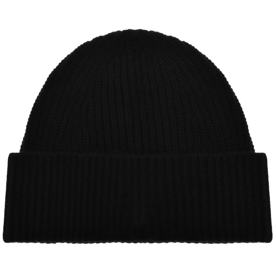Image number 2 for Lacoste Knitted Wool Beanie Black