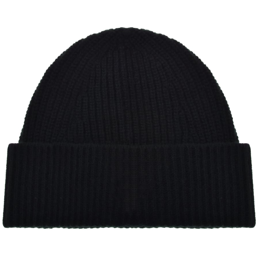 Image number 2 for Lacoste Knitted Wool Beanie Navy