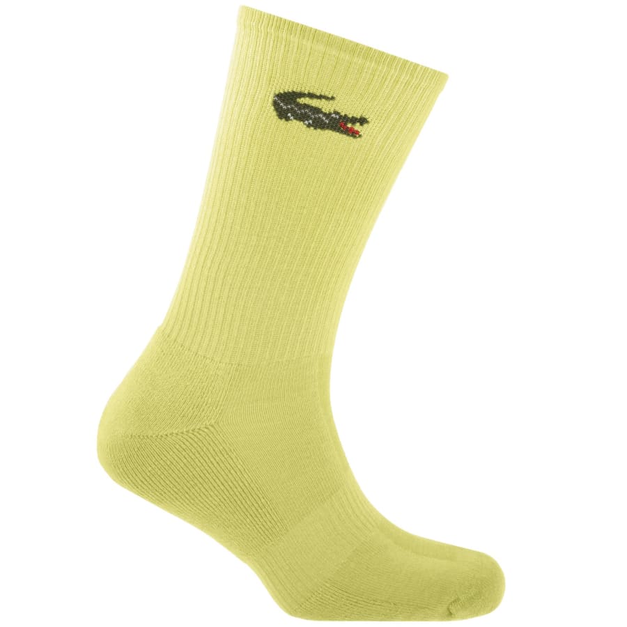 Image number 5 for Lacoste 6 Pack Ribbed Crew Socks Multi