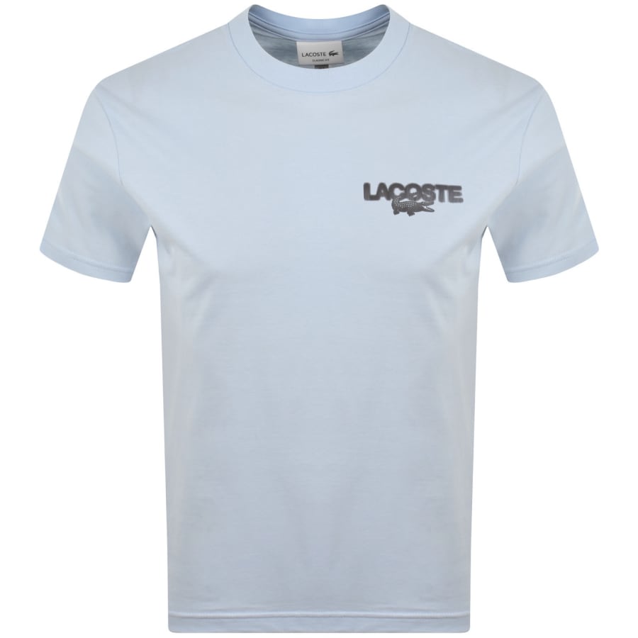 Image number 2 for Lacoste Tennis Print T Shirt Blue