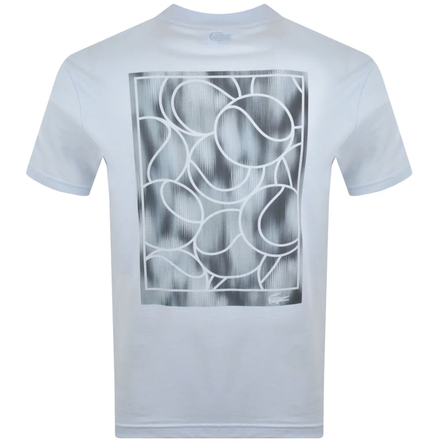 Image number 4 for Lacoste Tennis Print T Shirt Blue