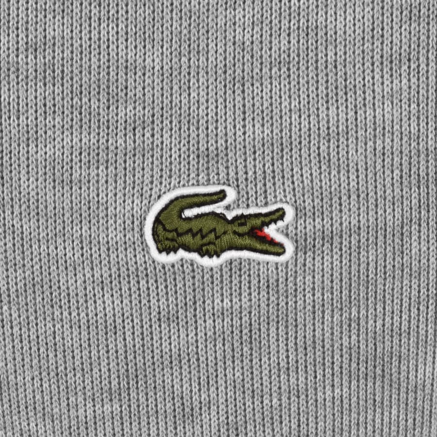 Image number 3 for Lacoste Half Zip Logo Sweatshirt Grey