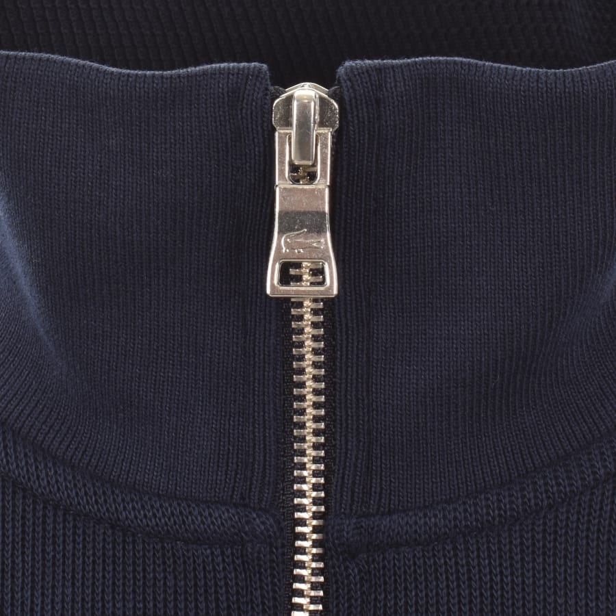 Image number 3 for Lacoste Half Zip Logo Sweatshirt Navy