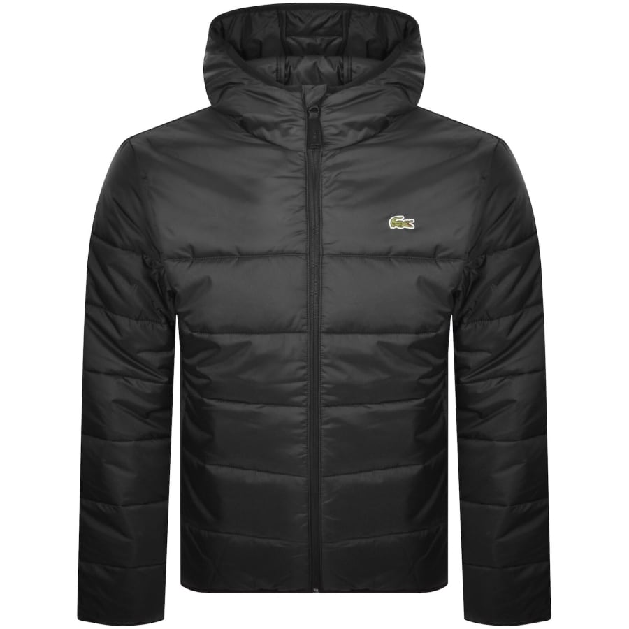 Image number 1 for Lacoste Hooded Logo Jacket Black