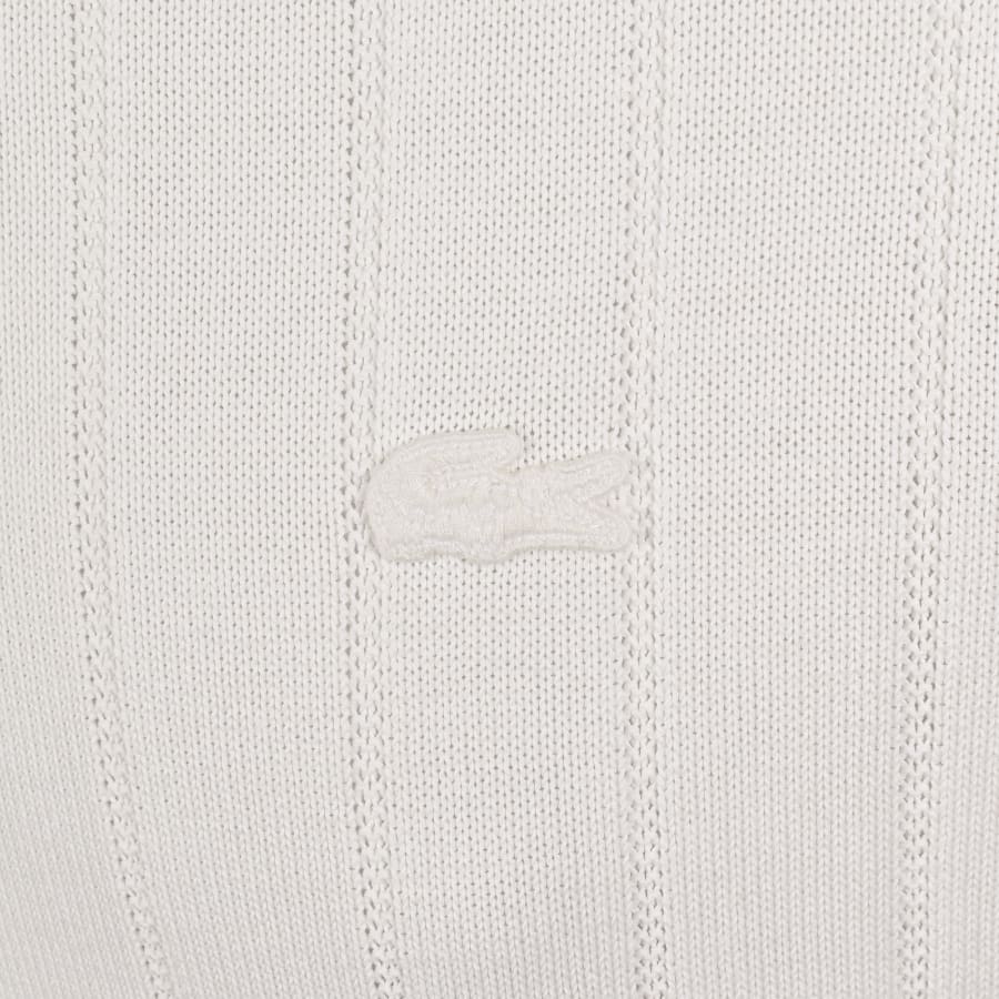 Image number 3 for Lacoste Knit Polo Shirt Off White