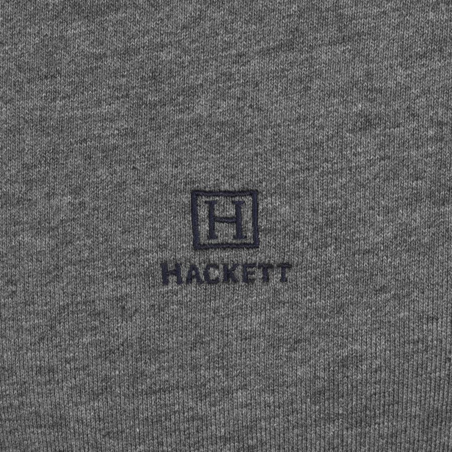 Image number 3 for Hackett Heritage Half Zip Sweatshirt Grey