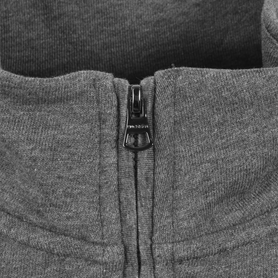 Image number 4 for Hackett Heritage Half Zip Sweatshirt Grey