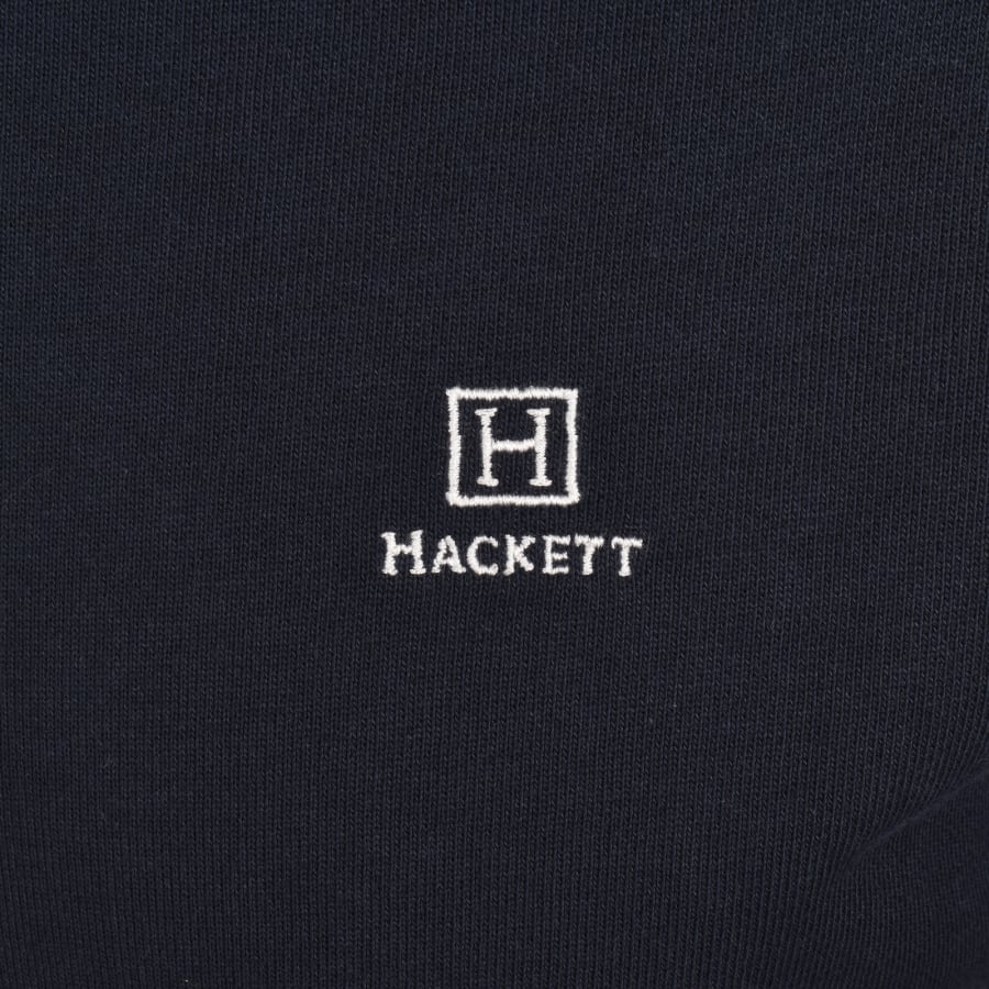 Image number 3 for Hackett Heritage Half Zip Sweatshirt Navy