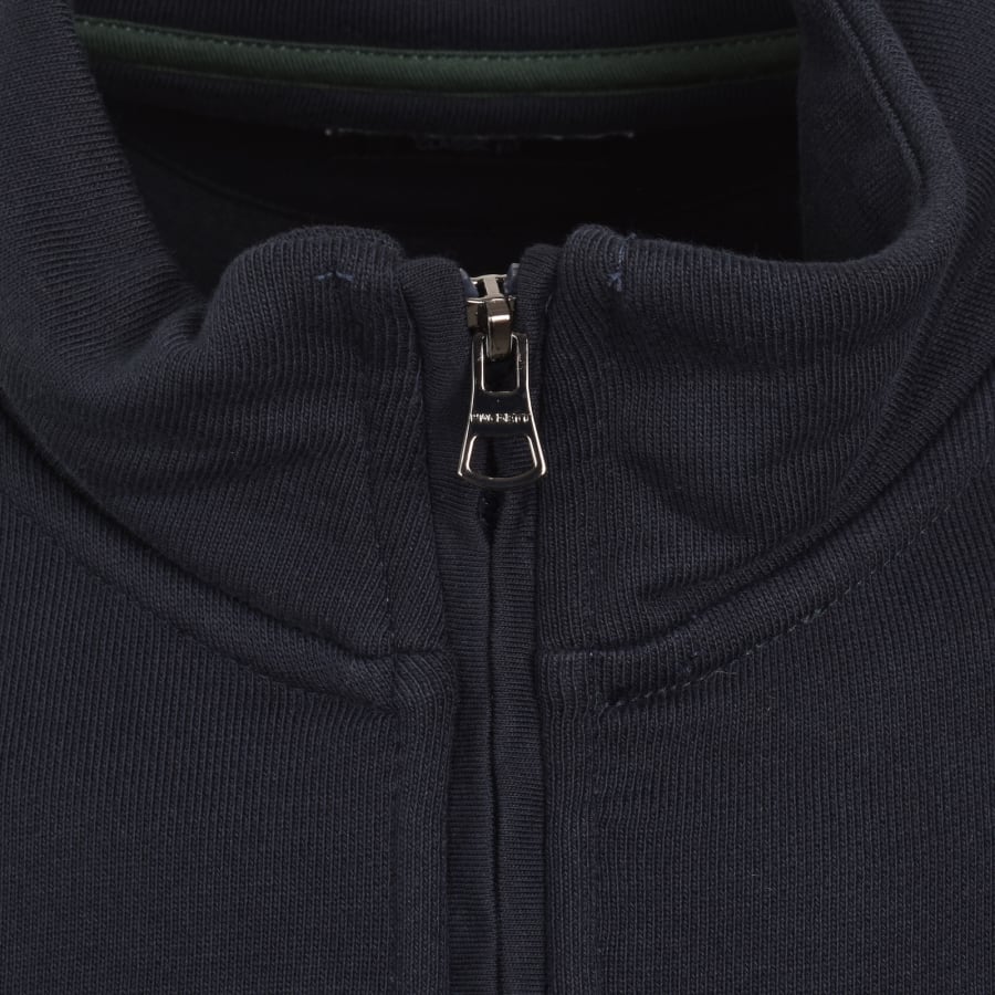 Image number 4 for Hackett Heritage Half Zip Sweatshirt Navy