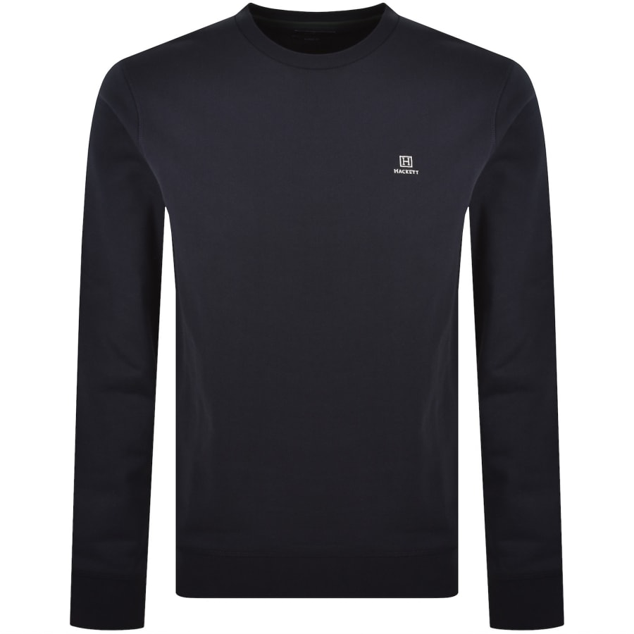 Image number 1 for Hackett Heritage Small Logo Sweatshirt Navy