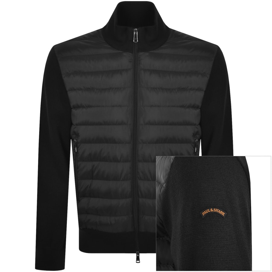 Image number 1 for Paul And Shark Tech Wool Hybrid Jacket Black