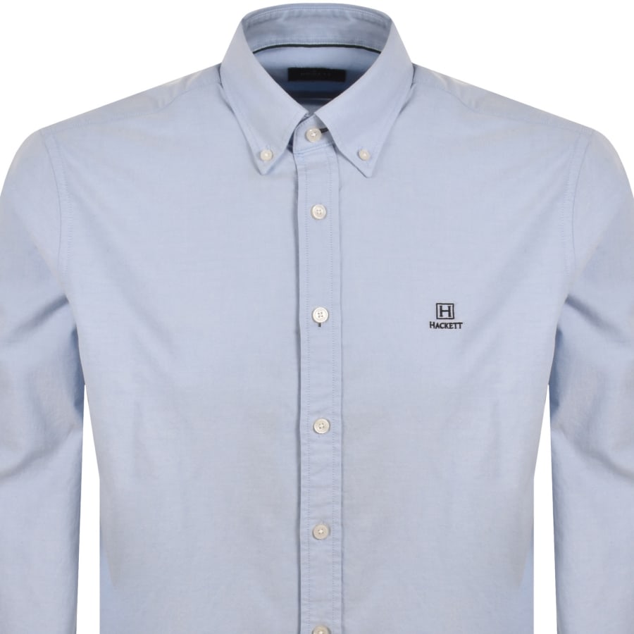 Image number 2 for Hackett Heritage Oxford Shirt Blue