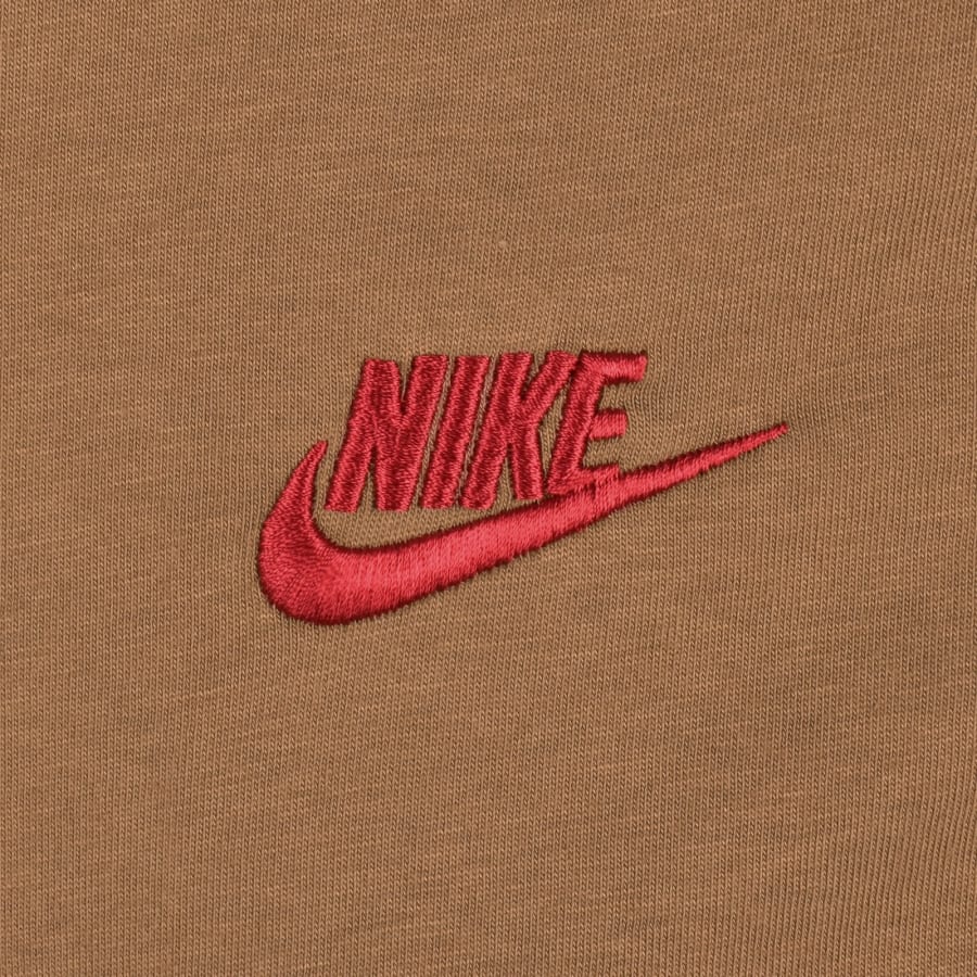 Image number 3 for Nike Sportswear Club T Shirt Ale Brown