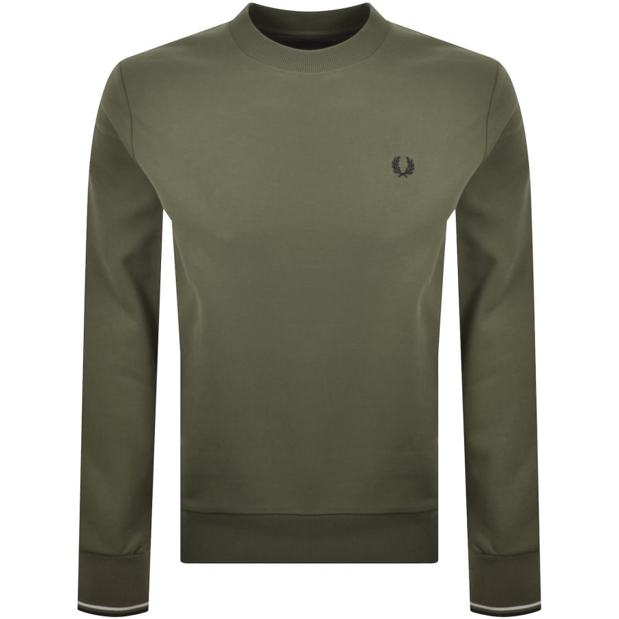 Image number 1 for Fred Perry Crew Neck Sweatshirt Green