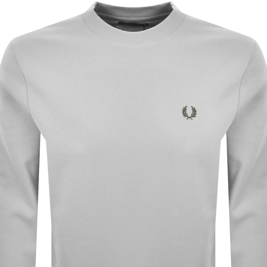 Image number 2 for Fred Perry Crew Neck Sweatshirt Slate Grey