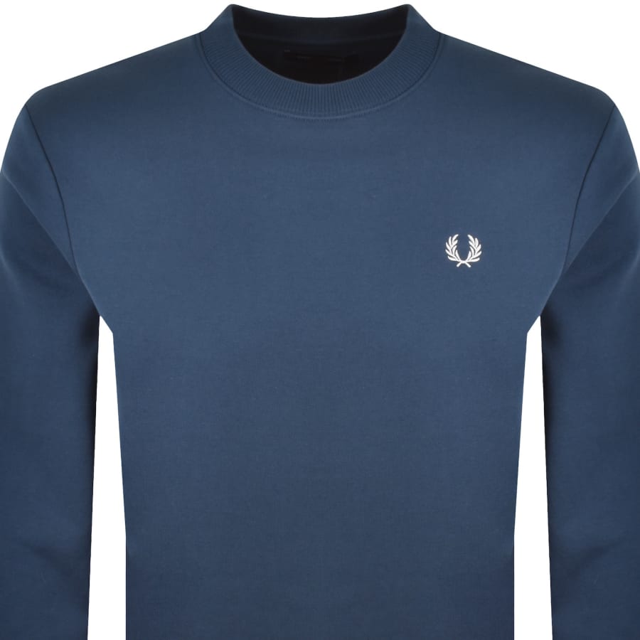 Image number 2 for Fred Perry Crew Neck Sweatshirt Midnight Blue