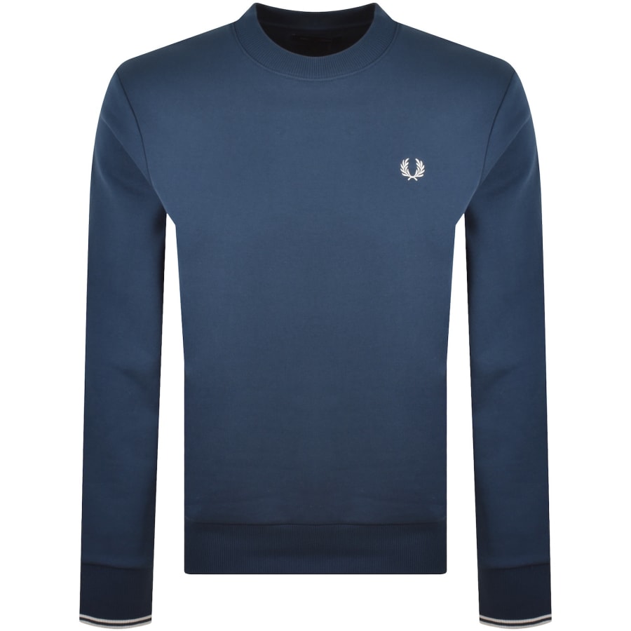 Image number 1 for Fred Perry Crew Neck Sweatshirt Midnight Blue