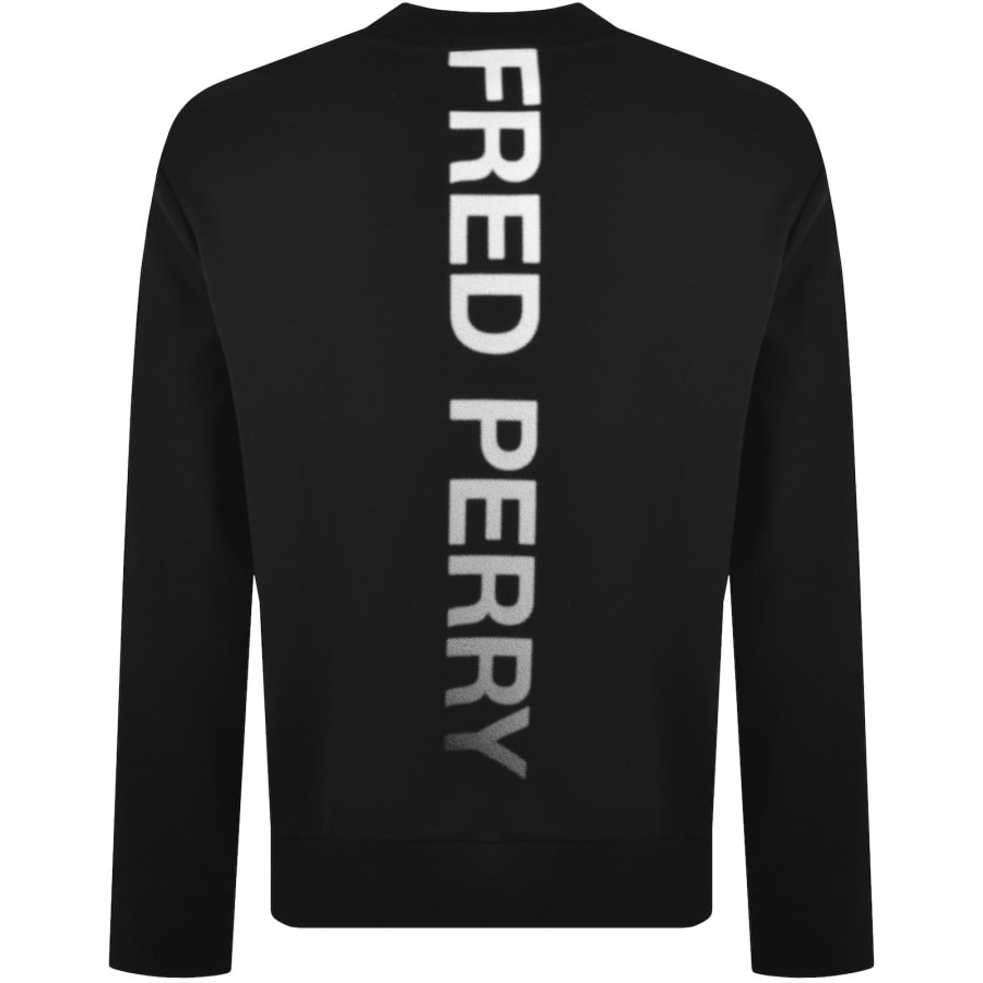 Image number 5 for Fred Perry Digital Print Sweatshirt Black