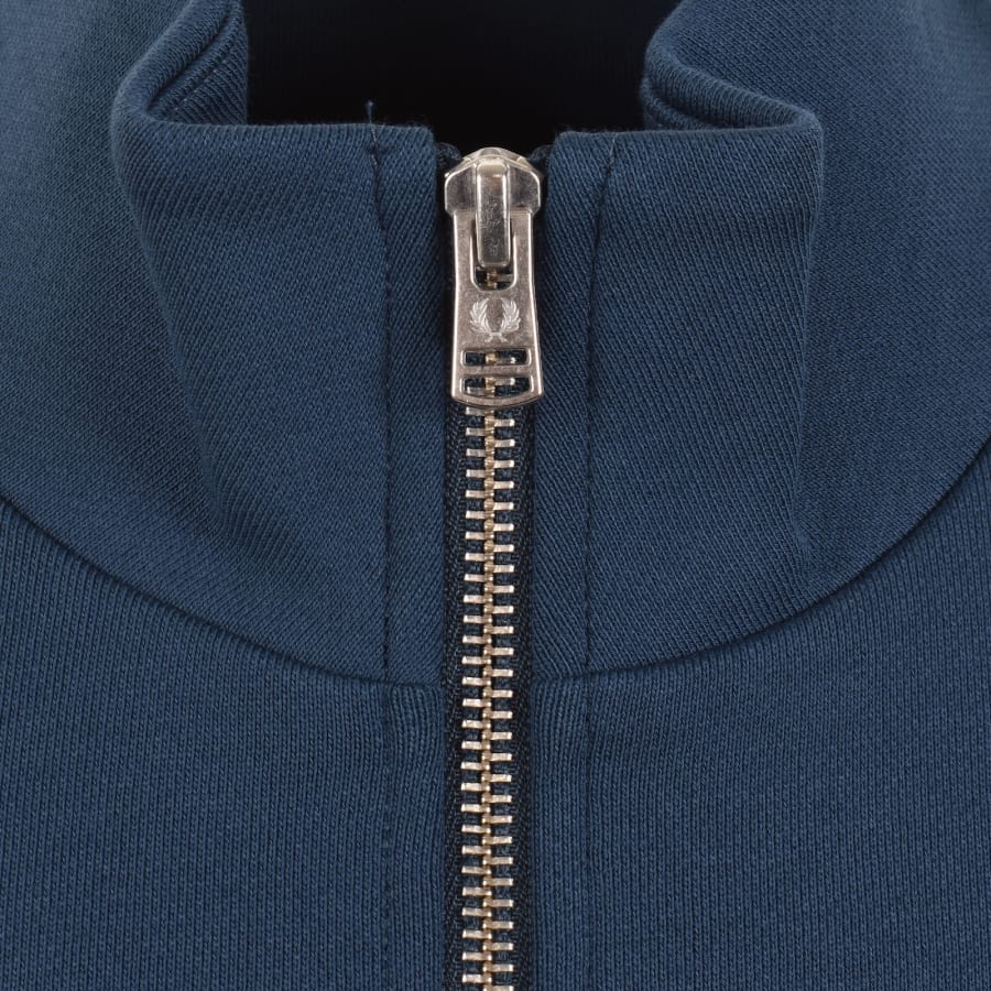 Image number 4 for Fred Perry Half Zip Sweatshirt Midnight Blue