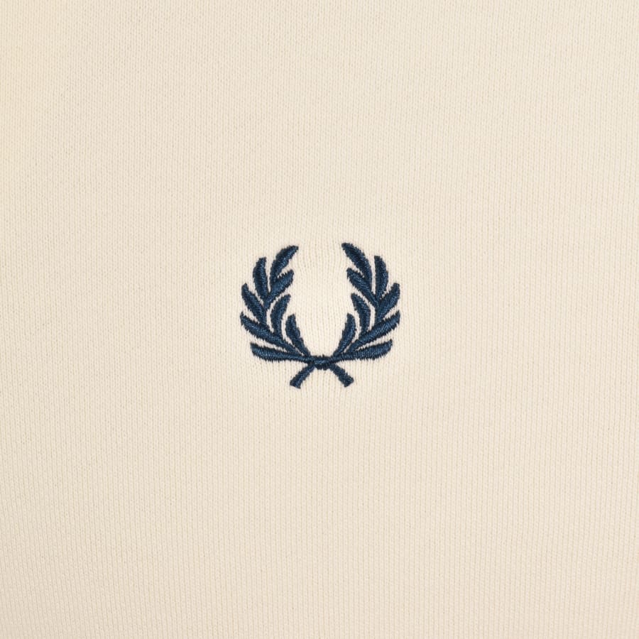 Image number 3 for Fred Perry Half Zip Sweatshirt Cream