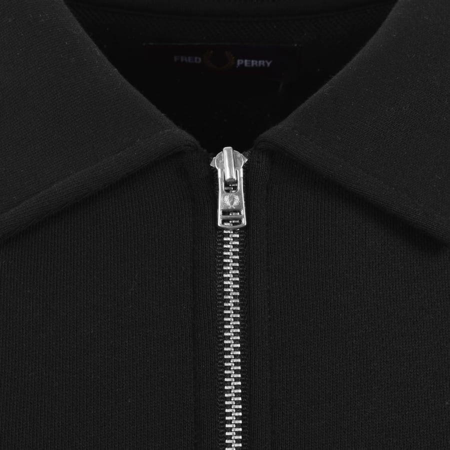 Image number 4 for Fred Perry Collared Sweatshirt Black