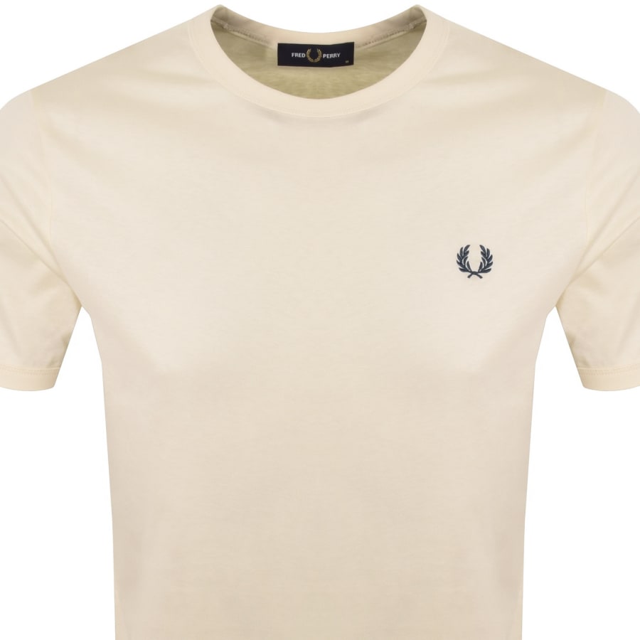 Image number 2 for Fred Perry Ringer T Shirt Cream