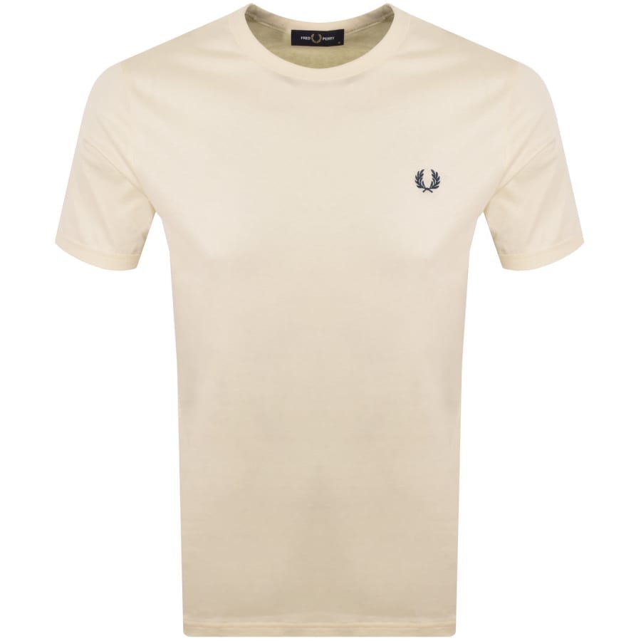 Image number 1 for Fred Perry Ringer T Shirt Cream